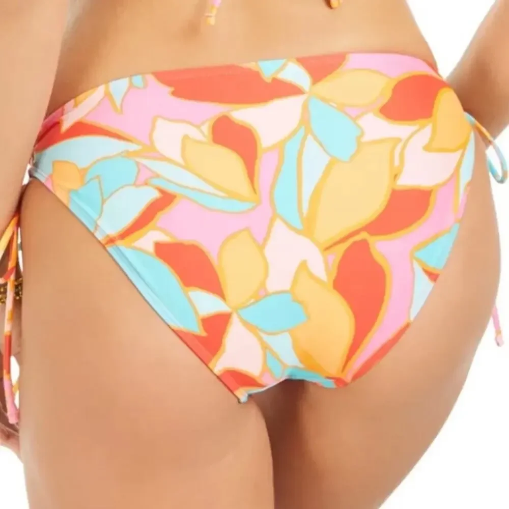 Hula Honey pink multi bikini swim bottom XL